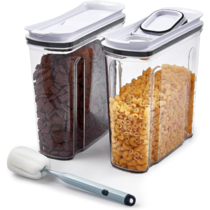Airtight Food Storage Containers – 2-Piece Set with Cleaning Brush