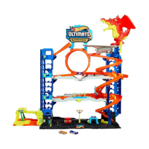 Hot Wheels City Ultimate Garage Track Set with 2 Die-Cast Toy Cars
